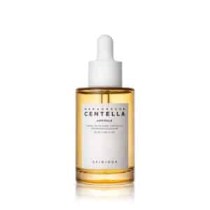SKIN1004 Madagascar Centella Ampoule 55ml bottle with dropper, containing clear serum, designed for soothing and hydrating sensitive skin.